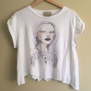 Wildfox Goth Girl with Guns White Label Tee. RARE